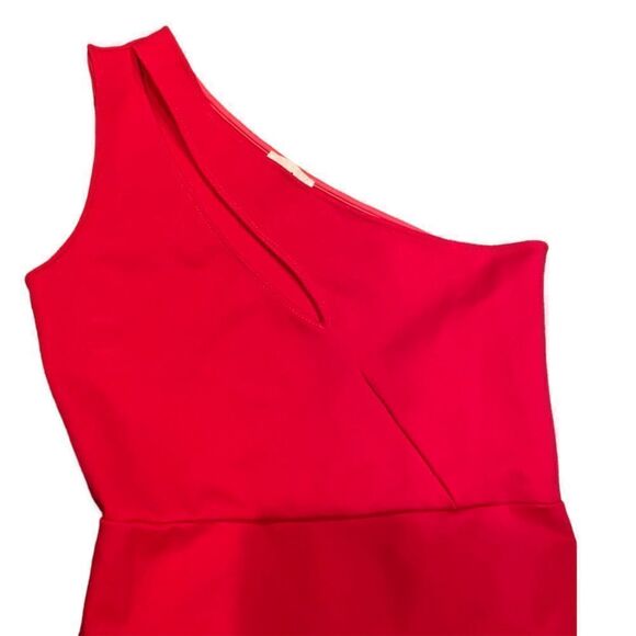 Superdown Nava Asymmetrical Mini Dress in Hot Pink Size Small - Picture 4 of 7